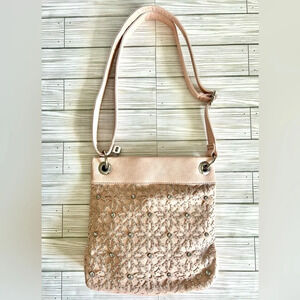 LATIQUE Women’s‎ Light Pink Flower Rhinestone Purse New without Tags Girlcore